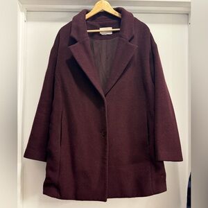 Oak and Fort Burgundy oversize coat